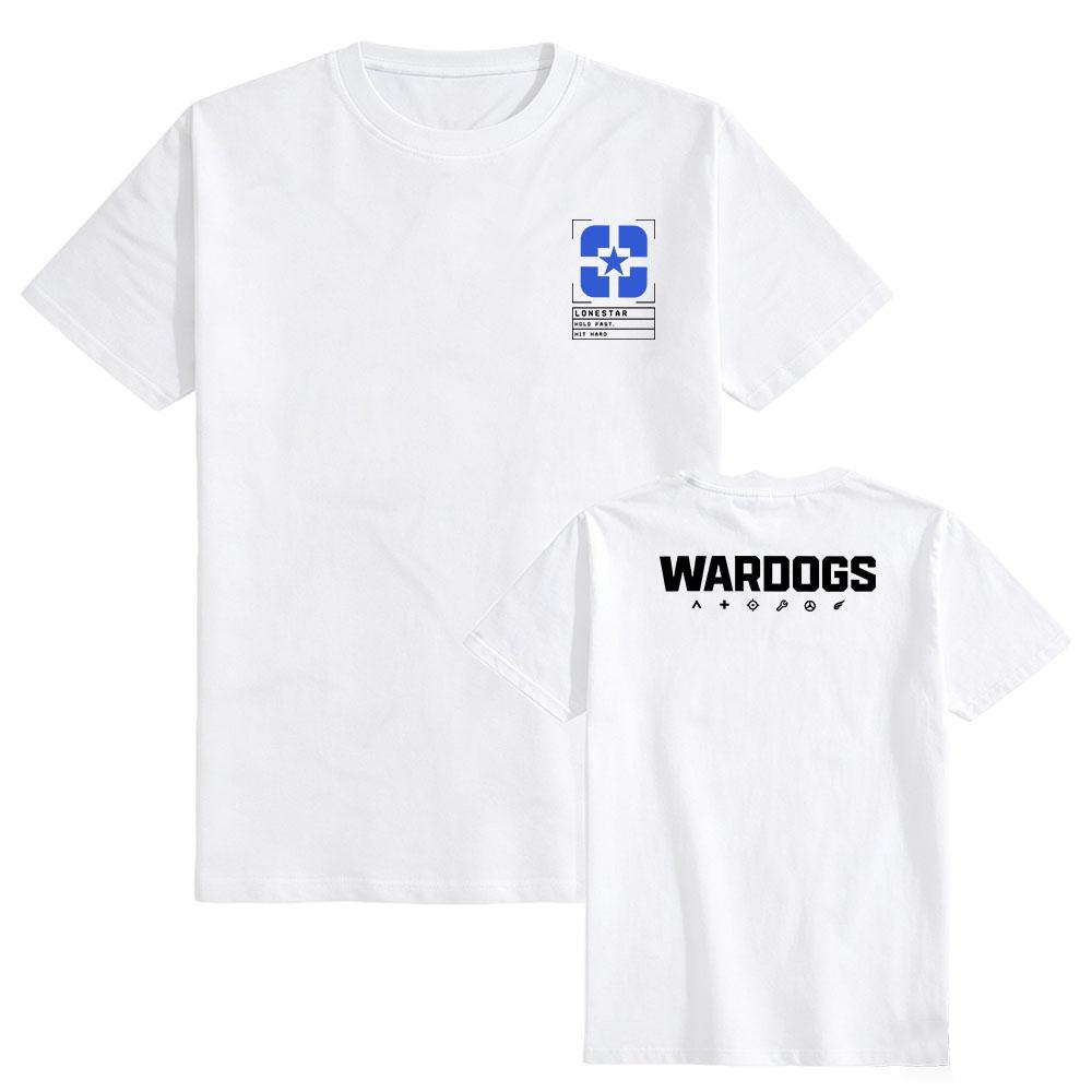 WARDOGS MANTICORE GREEN VALKYRA RED LONESTAR BLUE Футболка С коротким рукавом Летняя С круглым вырезом Унисекс Уличная одежда Графический принт Мерч Футболки