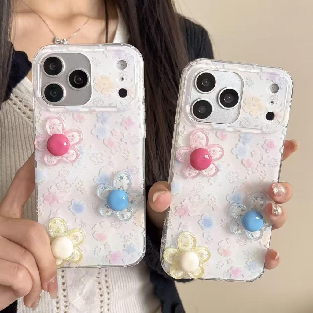 Цветочный чехол для телефона в весеннем стиле для iPhone 17 Pro Max - 3D двухслойный дизайн, идеально подходит для женщин