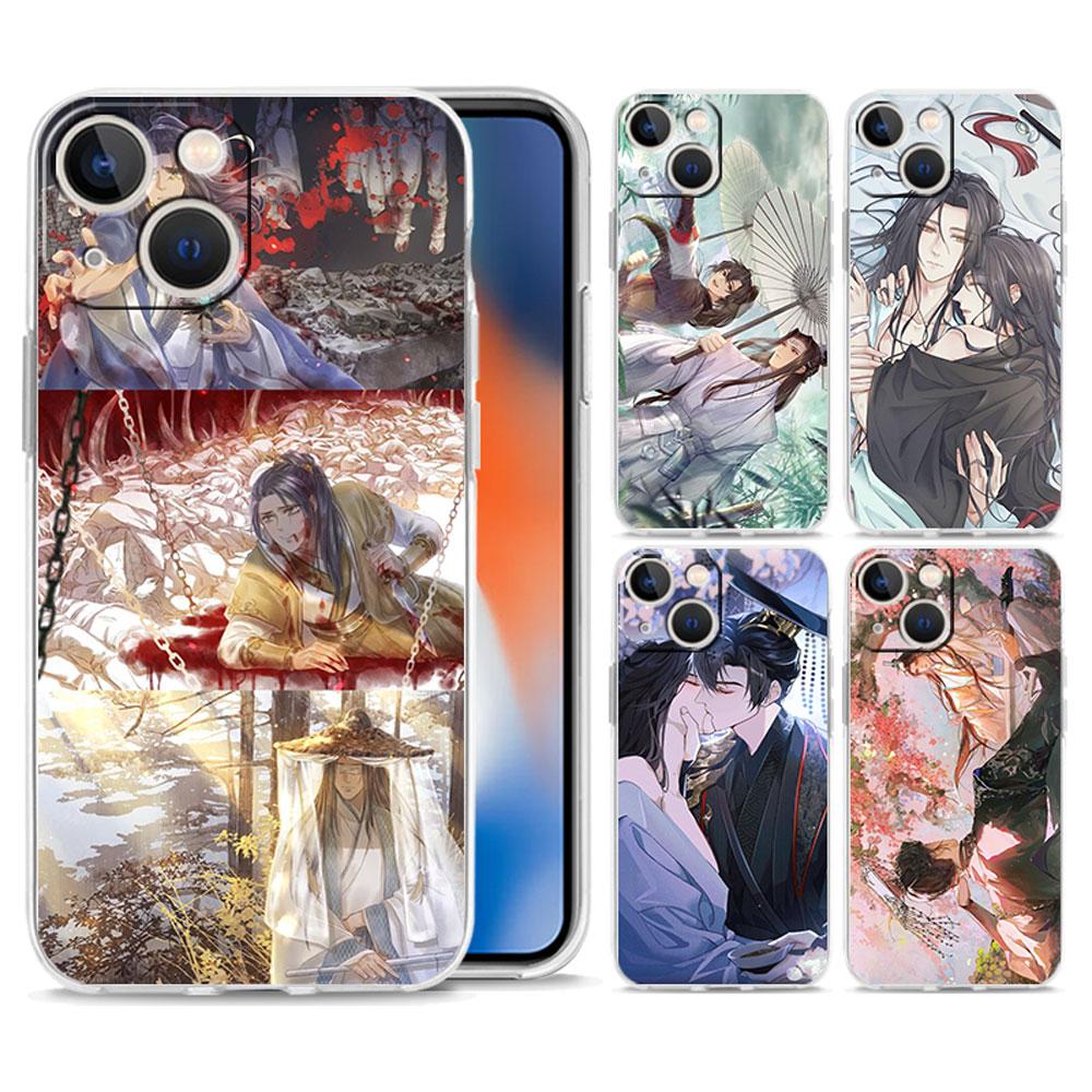 Чехол для телефона для iPhone 15 14 13 12 Mini 11 Pro Max XS X XR 7 8 Plus прозрачный чехол из ТПУ Comic Man Erha and His White Cat Master