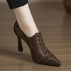 Модная обувь на высоком каблуке Женская элегантная обувь с острым носком Модная сексуальная женская обувь Весна 2025 Дизайнерские туфли-лодочки Роскошные Zapatos De Mujer