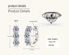 Luxury Moissanite Korean Retro Sterling Silver Ear Hoop Clip Earrings