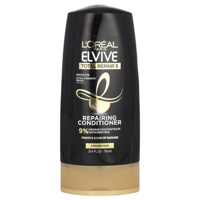 L'Oréal, Elvive, Total Repair 5, восстанавливающий кондиционер, для поврежденных волос, 25,4 жидких унций (750 мл)