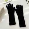 2022 корейские длинные перчатки женские зимние вязаные перчатки с кроликом на палец Рождество толстые теплые перчатки
