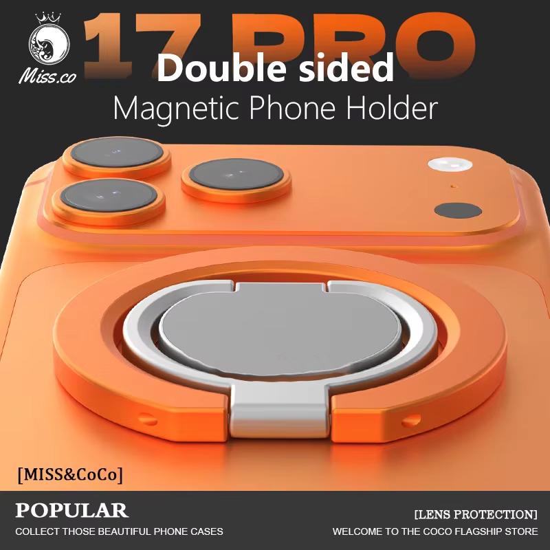 Double Sided for MagSafe Phone Stand Magnetic Phone Ring Holder Kickstand Magnet Grip for IPhone Samsung Folding Portable Holder 5