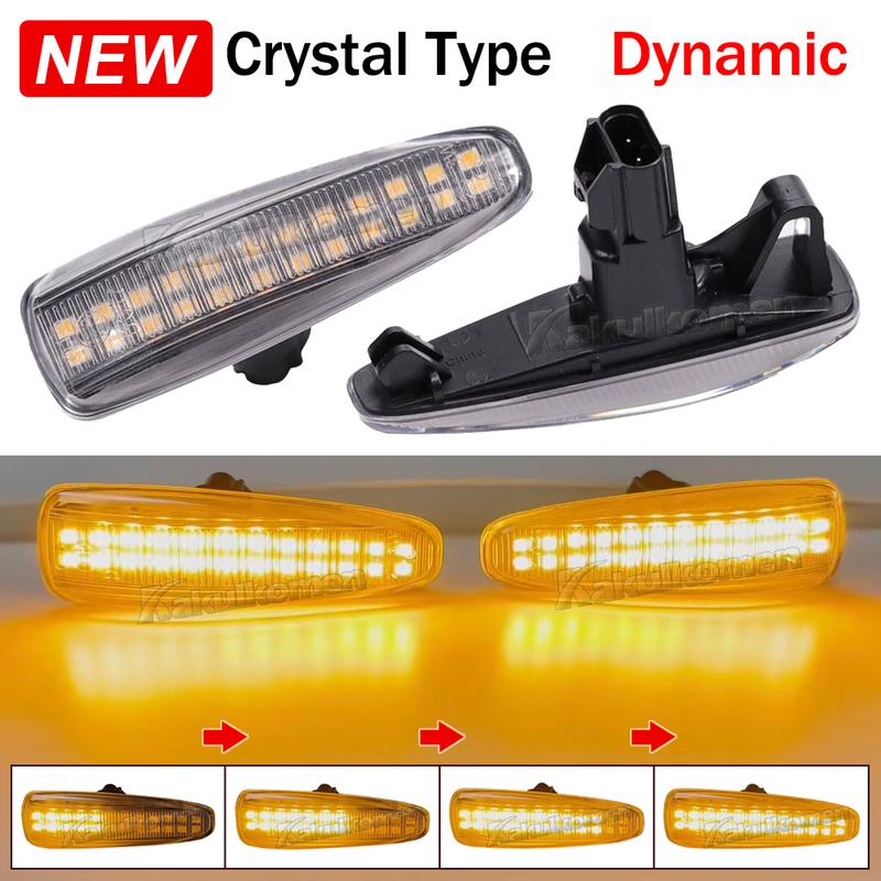 LED Side Fender Dynamic Turn Signal Light Marker Lamp For Mitsubishi Lancer Evolution Evo X Outlander Sport RVR ASX Mirage 2014+