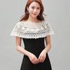 Pure Color Lace Shawl Lace Blouse Shoulders Scarf Female Fake Collar Cape  Spring Autumn