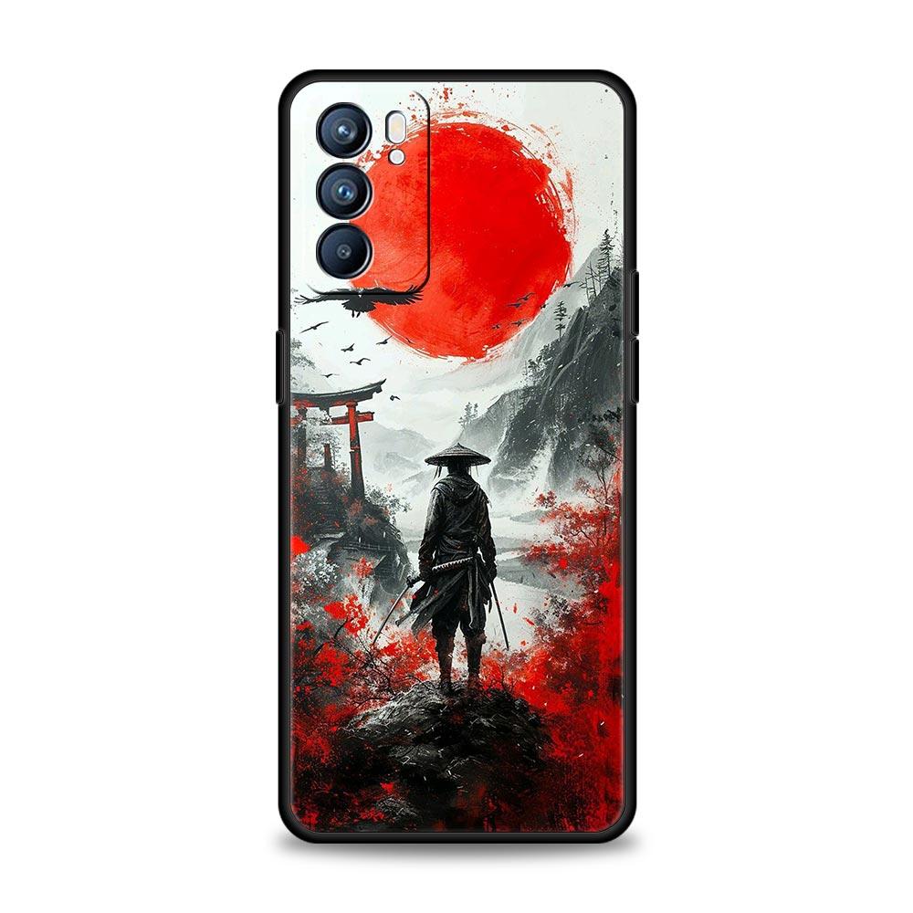 Японский Бусидо Самурай Чехол Для Oppo Reno13 Reno12 Reno11 F Reno10 Pro A54 5G Find X5 A53 A52 A9 A17 4G A79 A80 A98 Обложка