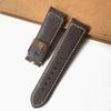 Высокое качество ретро 24 мм темно-коричневый Crazy Horse натуральная кожа ремешок для часов браслет для PAM PAM111 PAM441 PAM914 ремешок для часов