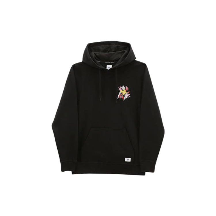 Vans Карман-кенгуру с цветочным принтом, однотонный пуловер с капюшоном, мужские толстовки с капюшоном, черный цвет VN0A5KN2BLK