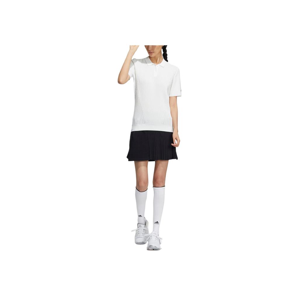 adidas Футболка-поло Primeknit Golf Comfort Sports, женские топы, белая HB3568