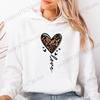 Women Hoodies Tops Funny Heart Leopard Print Hoodie Fashion Clothing Casual Female Sweatshirts Heart Leopard Fashion Streetwear