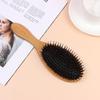 Hair Brush Wood Handle Boar Bristle Beard Brush Comb Detangling Straightening