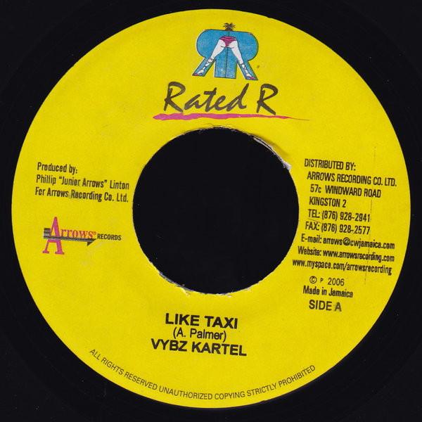 7-дюймовая пластинка VYBZ KARTEL GREG HINDS Like Taxi Fight War Alone NONE Рейтинг R 2006 Ямайка Регги Ска Даб Б/У