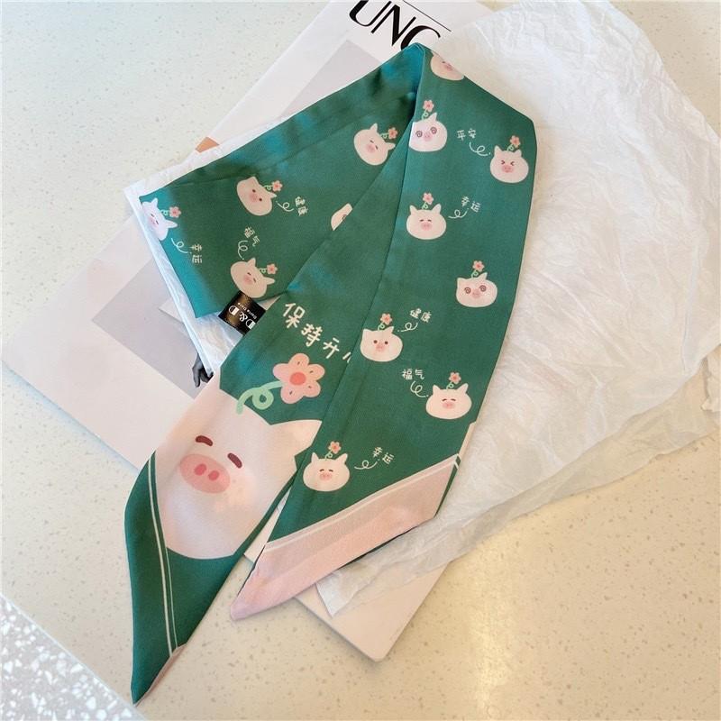 Шелковый шарф Qiandongge, повязка на голову в стиле ретро, завязанный хвост, бант, лента, повязка на голову, повязка на голову Mori Series