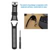 Rubber Wristwatch Strap Watchband for Suunto Ambit1 2 3 Watch (Black   Silver)