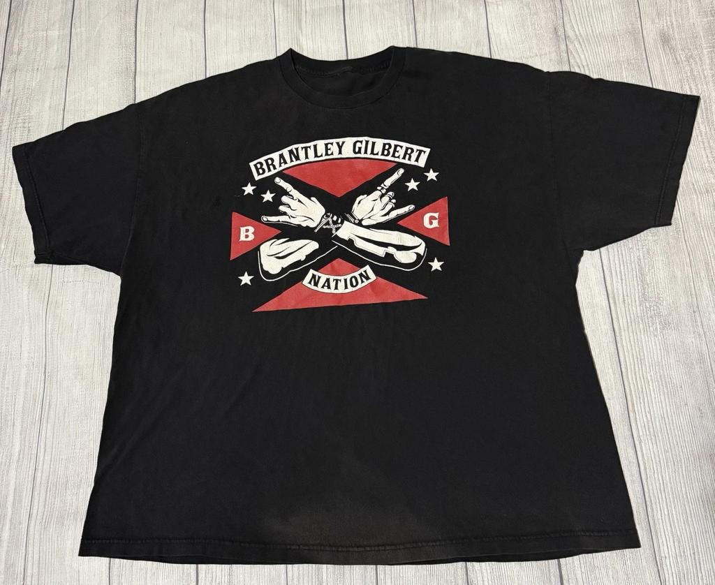 Мужская футболка с коротким рукавом Brantley Gilbert Nation Stone Cold Country Размер 3XL?
