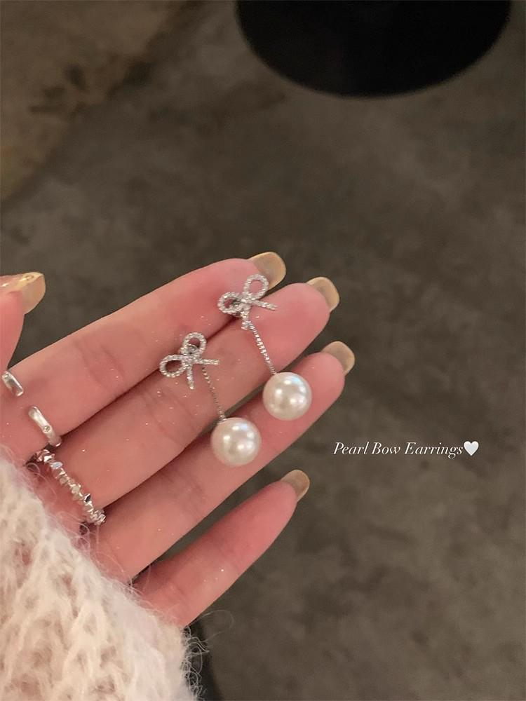 Уникальные серьги-пусеты из серебра 925 пробы с цирконом и жемчугом в виде бабочек для женщин - Высококачественная модная бижутерия