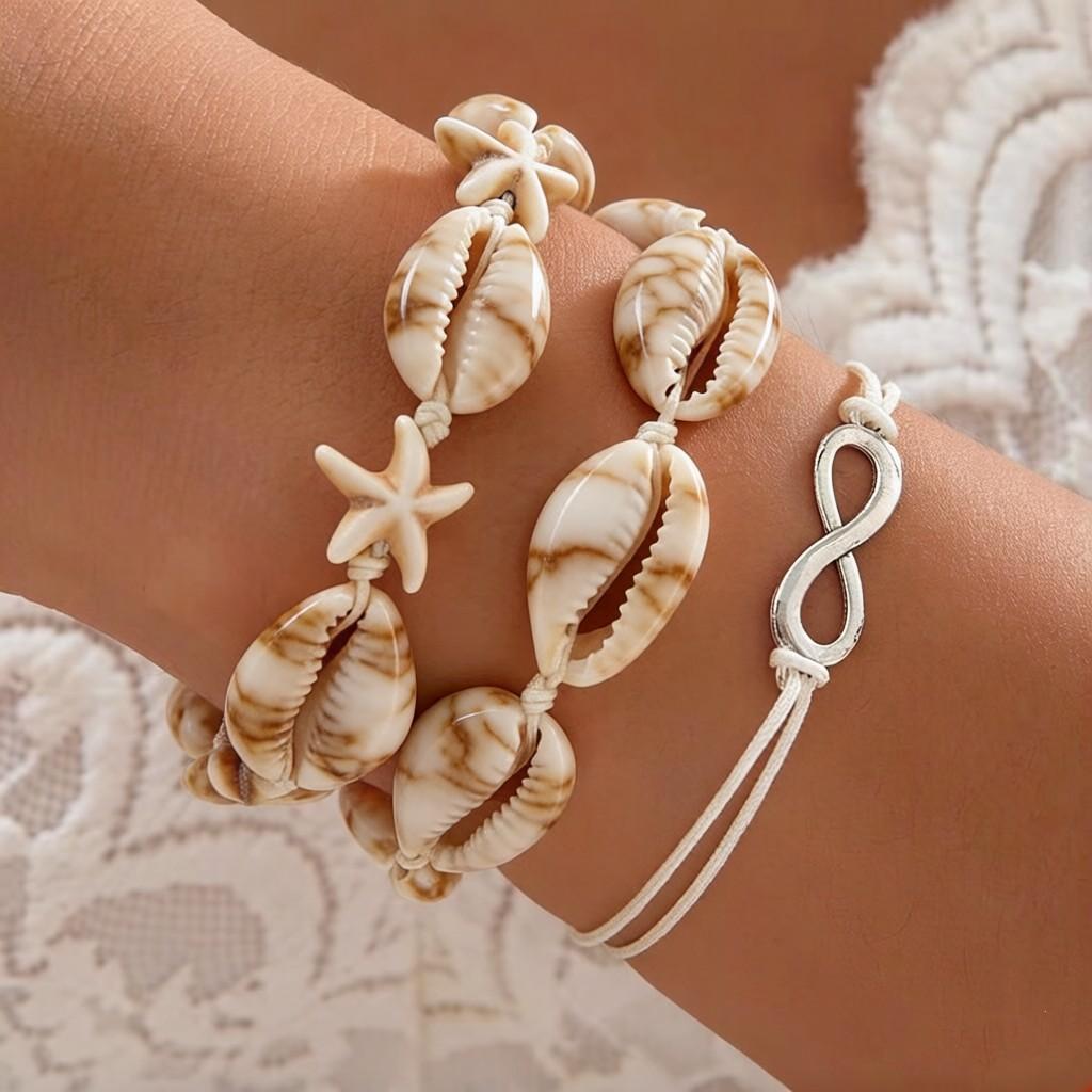 European and American personalized soft pottery necklace fashion coconut tree starfish flower pendant long necklace stacked collarbone chain