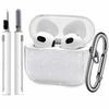 Чехол 2 в 1 с блестками и глиттером для Airpods Pro 2 3 Поколение 2026 Air Pods 4 3 1 Поколение, Чехол с аксессуарами-брелоком