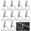 Spring Cage Latch Door Spring Hook Metal Finger For Fixing Rabbit, Dog, Cat, Parrot, Guinea Pig, Bunny, JSM Pet Cage Door(10Packs)
