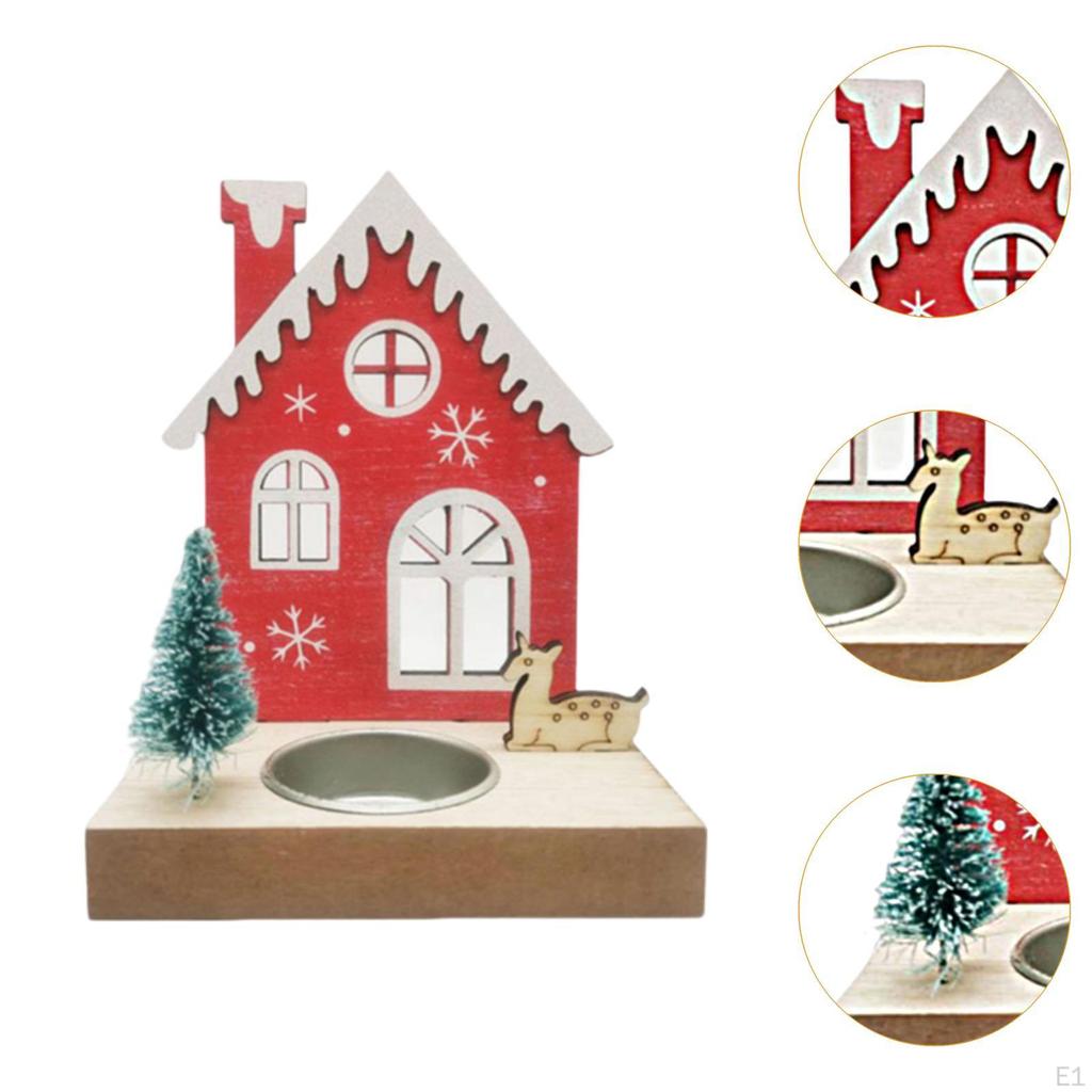 Подсвечник для рождественского домика, подсвечник для фермерского дома, столешница 4x2,6x5,2 дюйма, деревенский