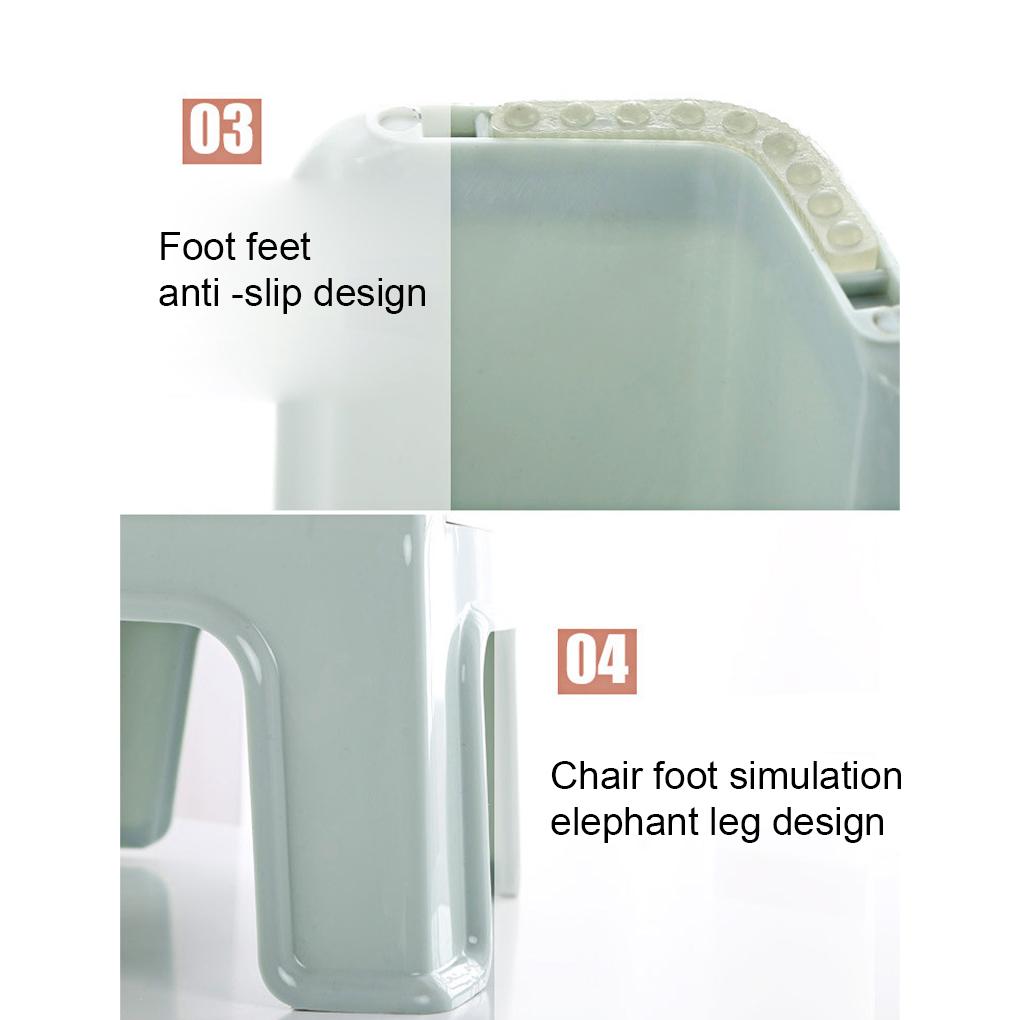 Пластиковый табурет-стремянка Нескользящий толстый табурет Сиденье для пеленания Мебель Скамейка Ванная Спальня Туалет Детский сад