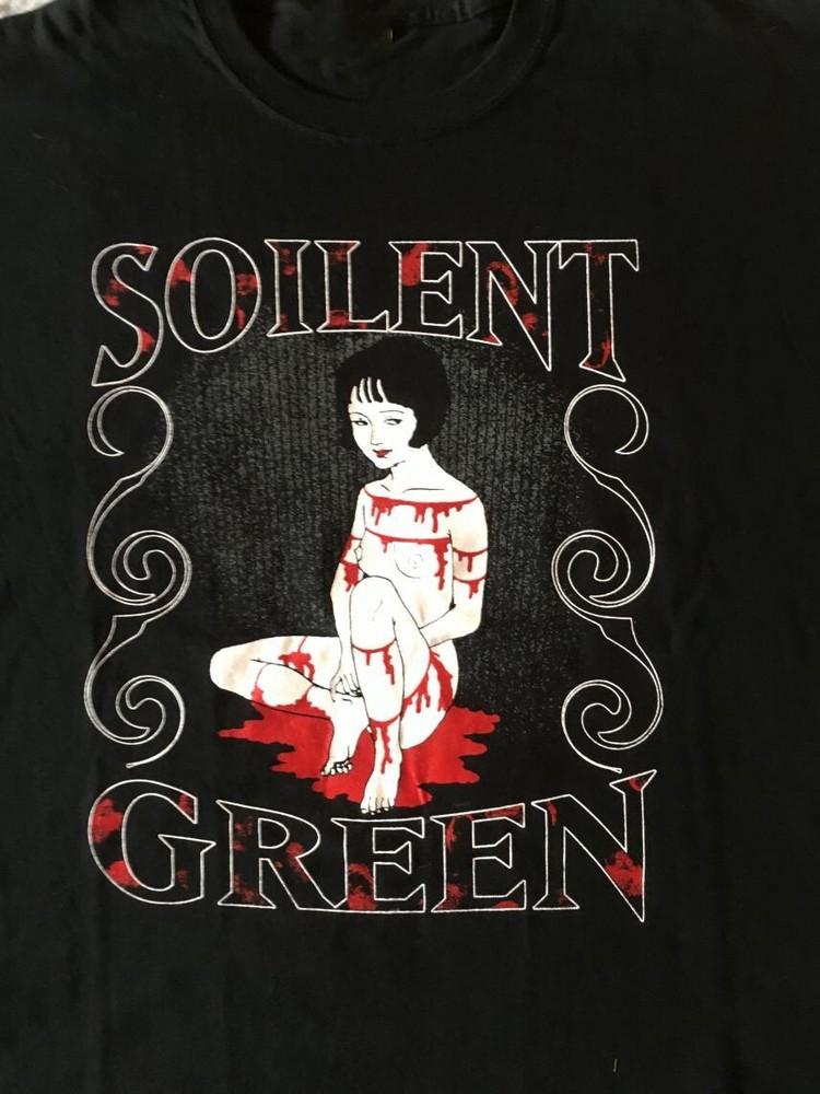 Редкий! Soileent Green группа Хлопок Черная Рубашка Унисекс Концерт S до 5XL BO319 Унисекс Футболка