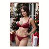 Christmas Pin-Up Girls Metal Sign, Office Gift Wall Decor 20x30cm