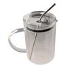 Transparent Glass Tumbler with Lid and Straw Drinking Glass Mug Glass Water Cup  Summer