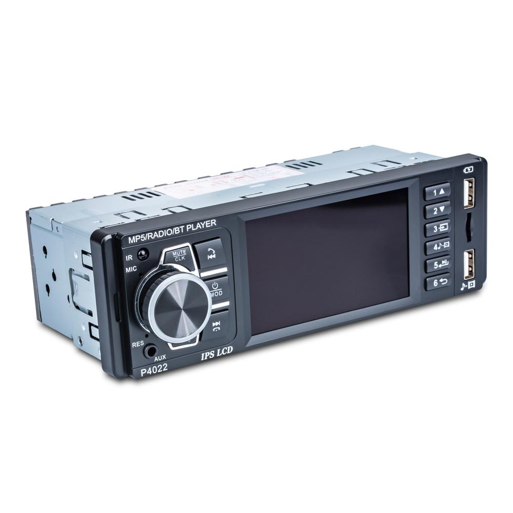 icreative Автомобильная стереосистема 1 Din Радио Bluetooth Авторадио 4-дюймовый сенсорный экран Мультимедийный MP5-плеер Поддержка микрофона и камеры заднего вида