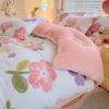 Rainbow Theme Plush Duvet Cover Fluffy Soft Boys Girls Luxury Queen Quilt Cover Winter Warm Letter Print Bedding No Pillowcase