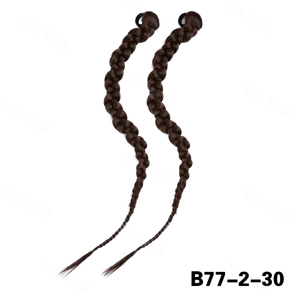 MISS WIG Synthetic Elastic Long Braided Ponytail Extensions Hair Extensions Elegant For Daily Use Hair Accessories