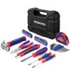 Tool Set, 35-Piece Household Tool Kit, Home Tool Set, Garage Tool Set, Repair Tool Set, Multi-Function, Screwdriver, Pliers, Hammer, Hex Wrenc