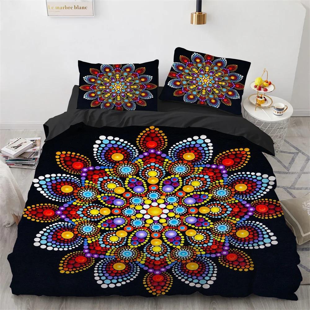 Комплект постельного белья Mandala с рисунком лошади в стиле бохо, шикарное одеяло из полиэстера, размер King Twin для подростков, взрослых, мальчиков, комплект постельного белья