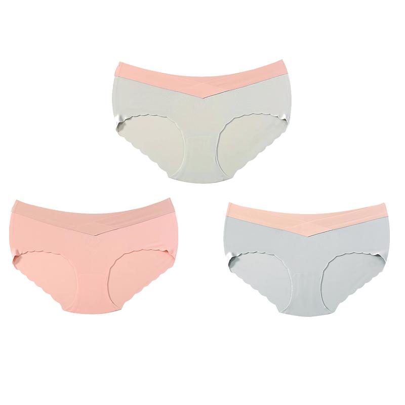 TERMEZY 3Pcs/lot Seamless Panties Ice Silk Female Comfort Underwear Women Low-Waist Briefs Large Size Maternity Panty Sexy Lingerie