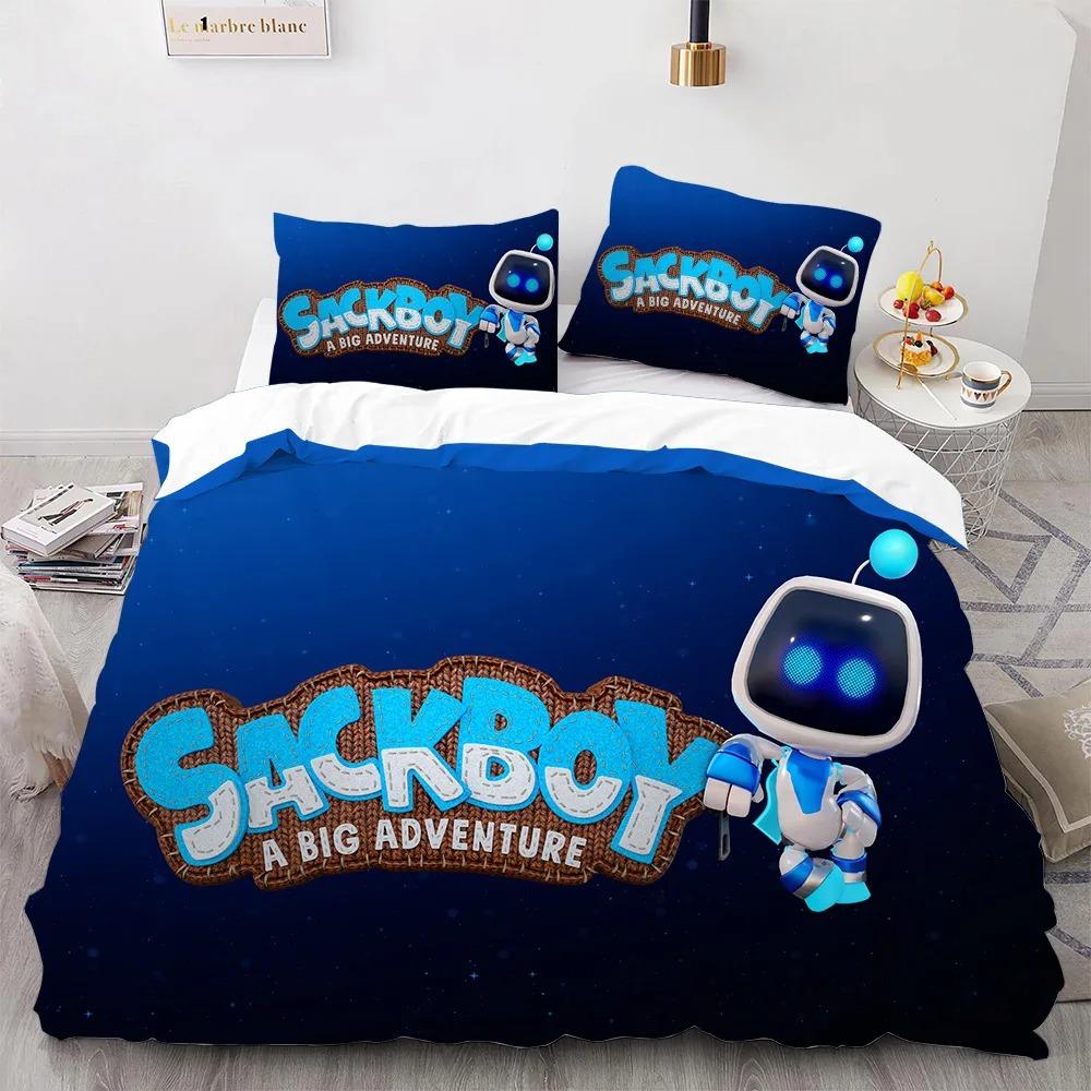 Astro Bot Cute Cartoon Bedding Set Duvet Cover Pillow Case Single Double King Size Adult Boys Bedroom