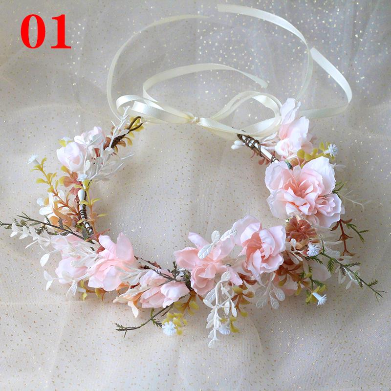 1шт повязка на голову для женщин модная цветочная повязка на голову фотосессии диадемы венок цветок свадьба доступно несколько вариантов