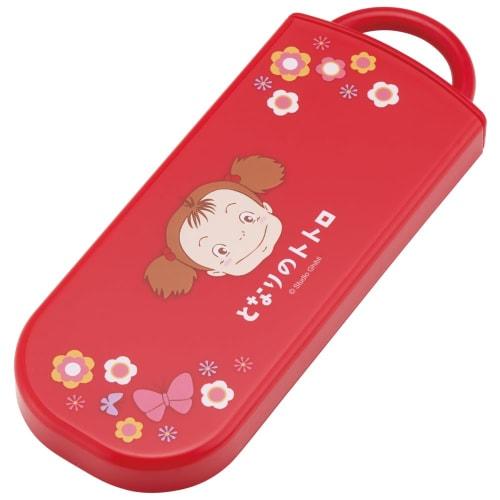 Skater Children's Lunch Box Trio Set Chopsticks Spoon Fork Kids Cutlery Antibacterial Treatment Easy To Open Sliding Type Made In Japan Ghibli Totoro