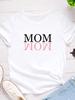 Mom Letter Print Women T Shirt Short Sleeve O Neck Loose Women Tshirt Ladies Fashion Tee Shirt Tops Clothes Camisetas Mujer