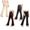 Girl's Leggings Cross High Waisted Flare Pants Yoga Bootcut Pants Solid Color Full Length Bell Bottoms