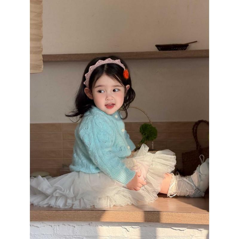 Baby Girl Knit Cardigan Tulle Skirt Set 2026 Fall Cute Toddler Outfit