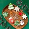 Stainless Steel Christmas Cookie Molds Snowflake Christmas Tree Gingerbread Man Cookie Molds Diy Baking Cookie Molds
