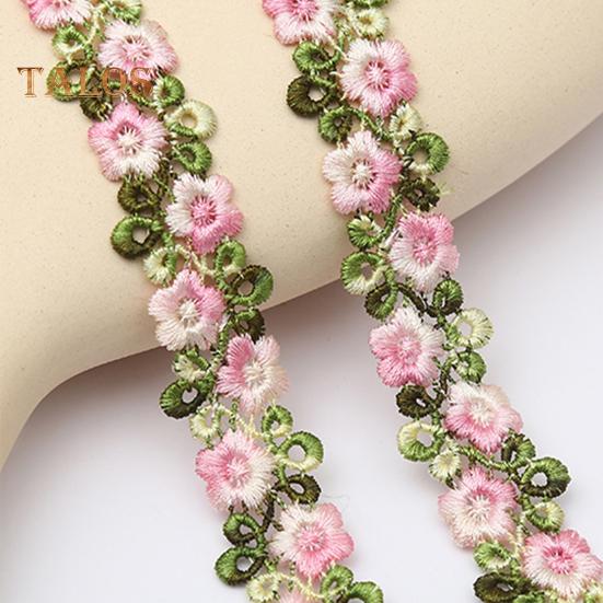 Цветочная кружевная отделка лента яркий цвет широко используется DIY ремесла вышитые крючком кружева отделка ткани украшения для шитья