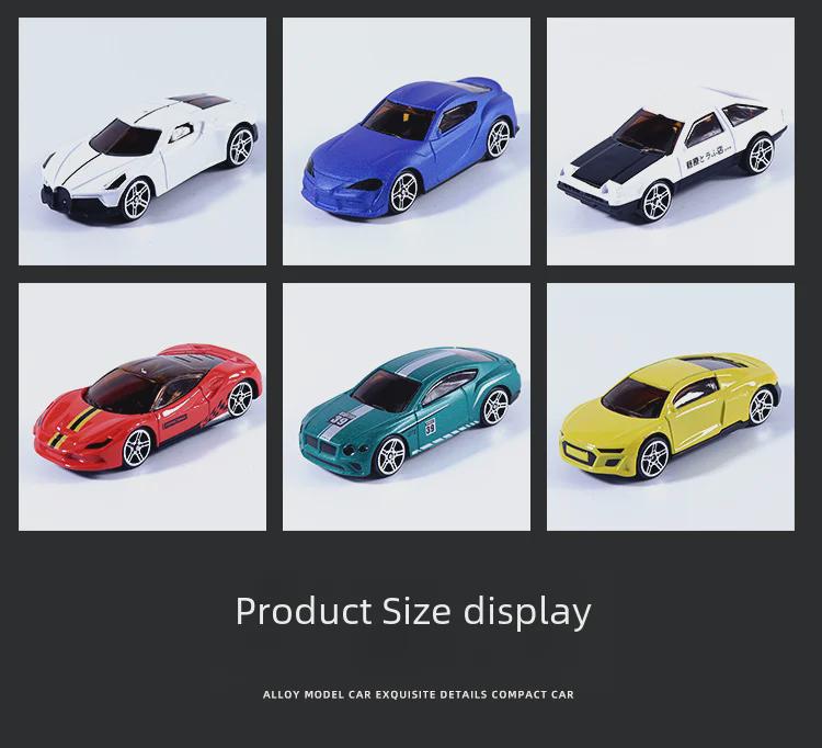 Детская игрушка-слайдер из сплава, спортивная машина, металлическая модель, украшения для торта, украшение