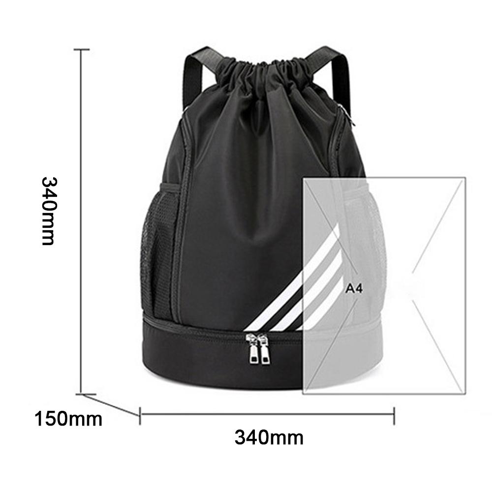Outdoor Sports Balls Backpack Drawstring Bag Portable Oxford Cloth Basketball Football Organizing