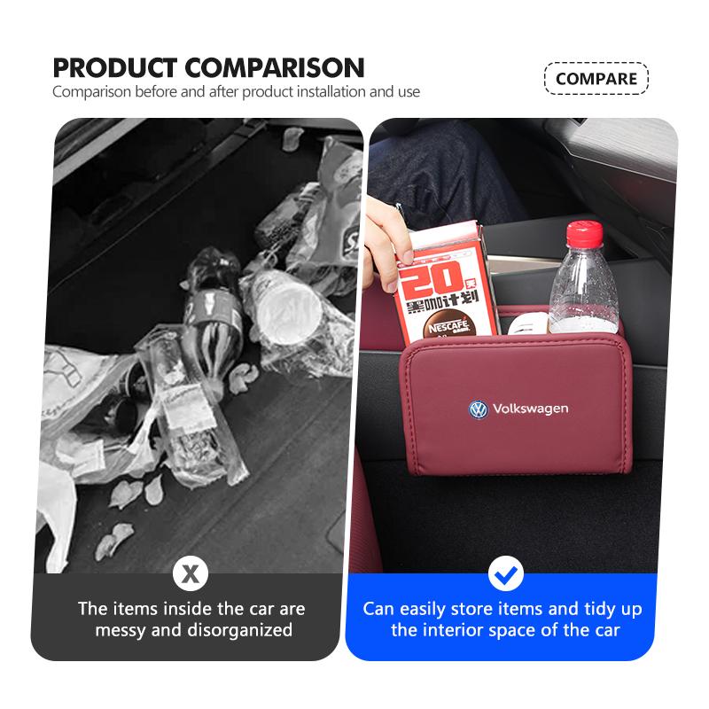 2026 saf7Car Seat Side Storage Bag Door Holder Auto Phone Holder Box For Volkswagen VW Golf 4 5 6 7 Polo Jetta Sagitar Magotan Passat B5 XS2