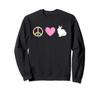 Peace Love Easter Peace Sign Bunny Heart Hippie Gift Sweatshirt