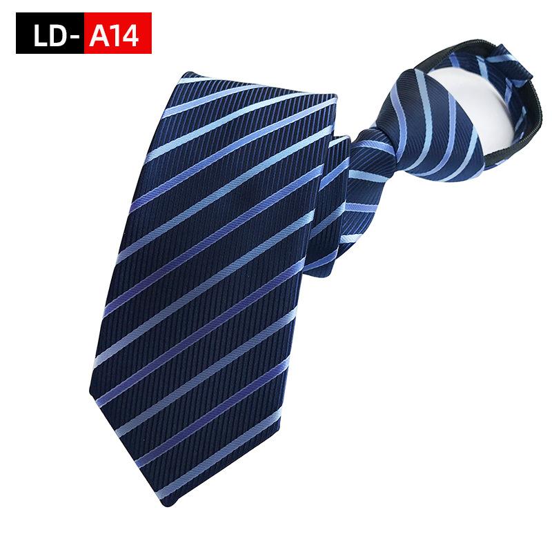 Мужской деловой галстук 8 см, галстук на молнии, ленивый свободный узел, западные украшения