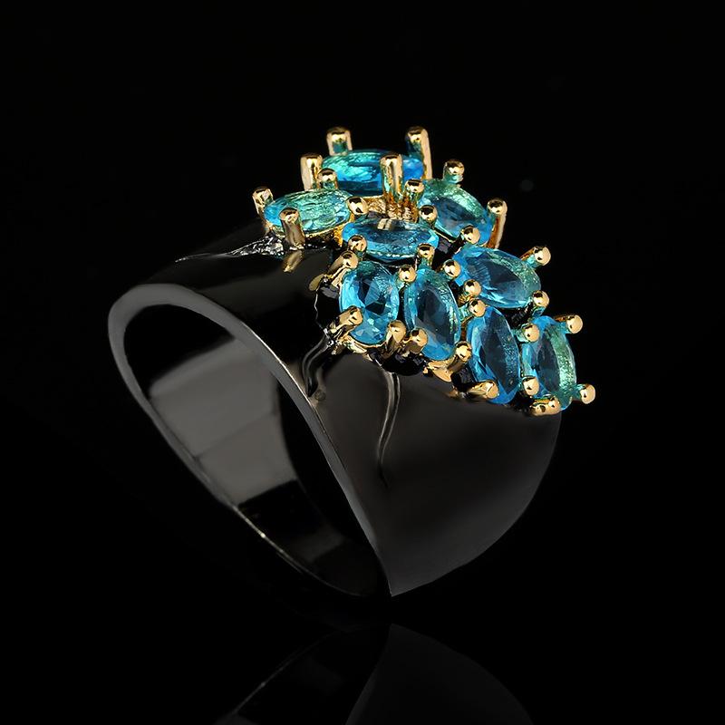 Exquisite Girls Rings Set Green AAAA Zircon Rings Wedding Bridal Jewelry Wedding Party Rings Luxury Women Rings Silver Ring