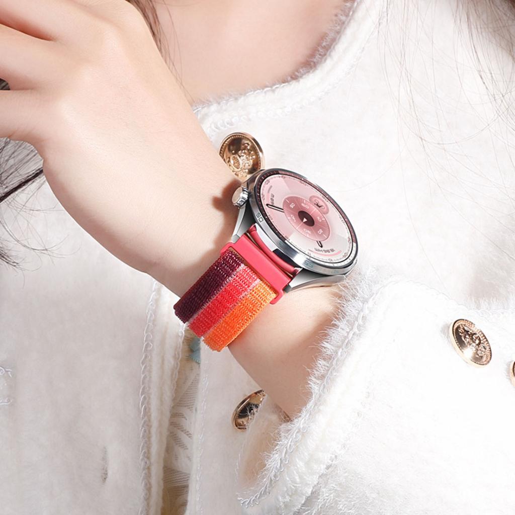 22-мм цветной нейлоновый ремешок-петля для Huawei Watch GT 6/5/5 Pro/4 46мм с застежкой на липучке